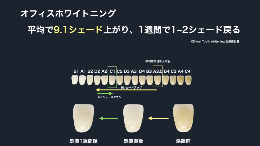 平均で9.1シェード